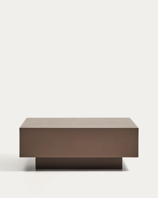 Rustella coffee table in brown concrete 80 x 60cm