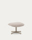 Jaspe swivel footrest in beige and metal with a grey finish FSC™ 100%.
