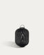 Saranella portable table lamp in black polyrattan