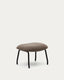 Belina footrest in light brown and steel with black finish FSC 100%