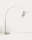 Madali floor lamp in steel with white finish and white marble