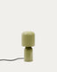 Monze table lamp in light green painted metal