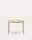 Montuiri round extendable table in oak veneer and with steel legs in a grey finish,  Ø90(170) cm