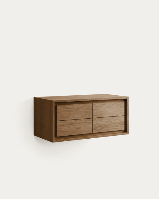 Kenta bathroom furniture in solid teak wood with a natural finish,   90 x 45 cm