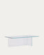 Zaren transparent tempered-glass coffee table, 120 x 60 cm