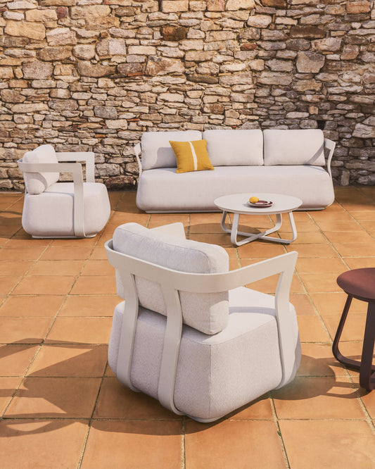 Tamaris ecru aluminium outdoor armchair