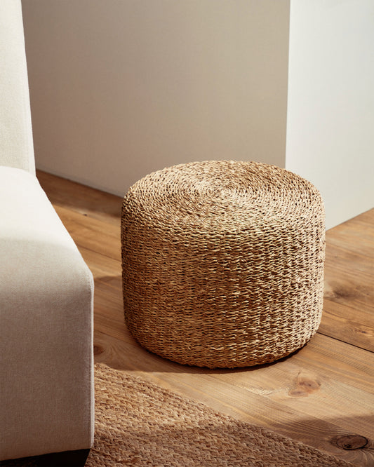 Someina natural fibre round footrest, Ø 40 cm
