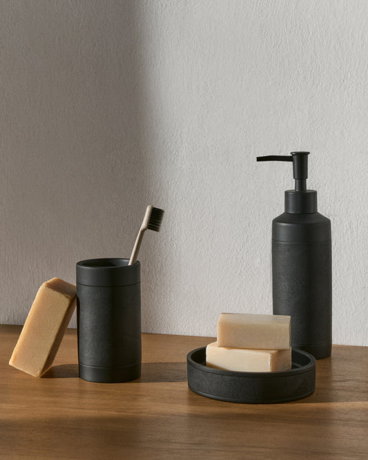 Sisel Black Polyresin Soap Dish