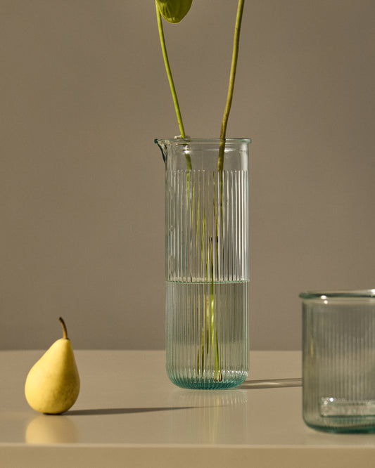 Milma transparent recycled glass jug