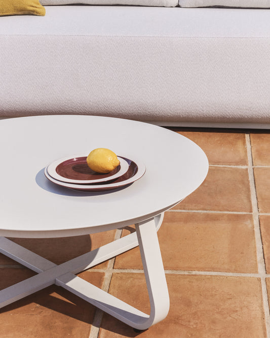 Doren burgundy ceramic plate