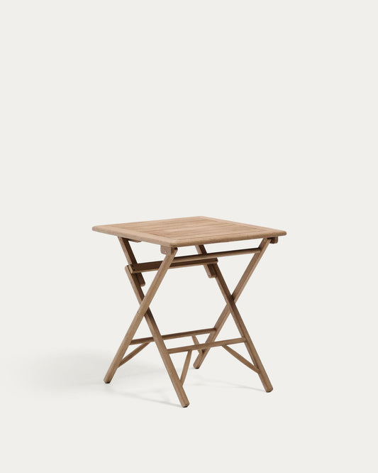 Dandara folding table in FSC 100% solid acacia wood 66 x 66cm