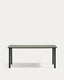 Brai outdoor table in green galvanised steel 180 x 90cm
