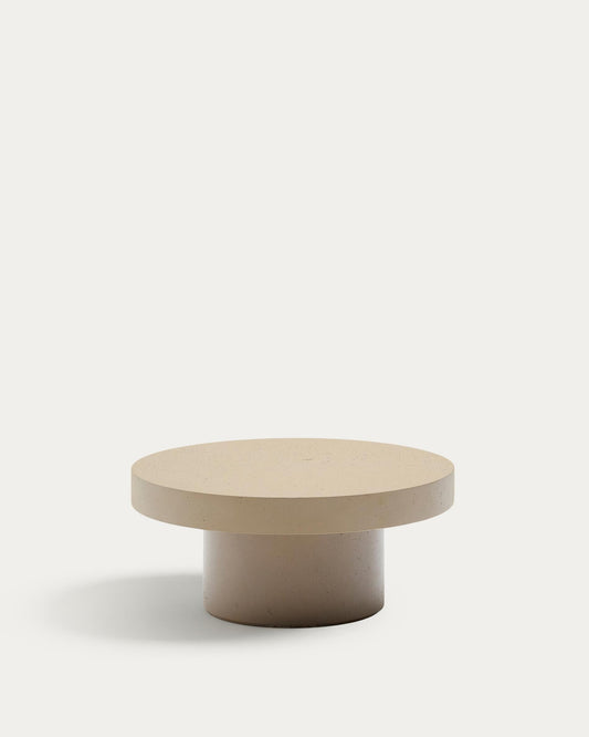 Aiguablava beige cement coffee table Ø66cm