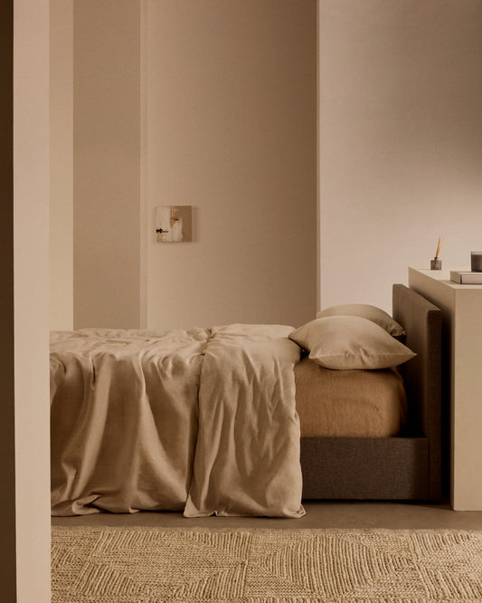 Nahiri grey lift-up storage bed for a 180 x 200 cm mattress