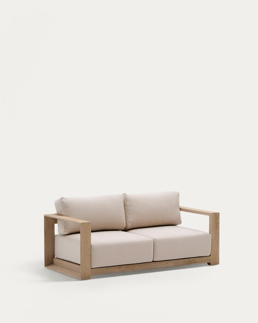 Ambra 2-seater sofa in solid acacia wood with light finish 174cm FSC 100%
