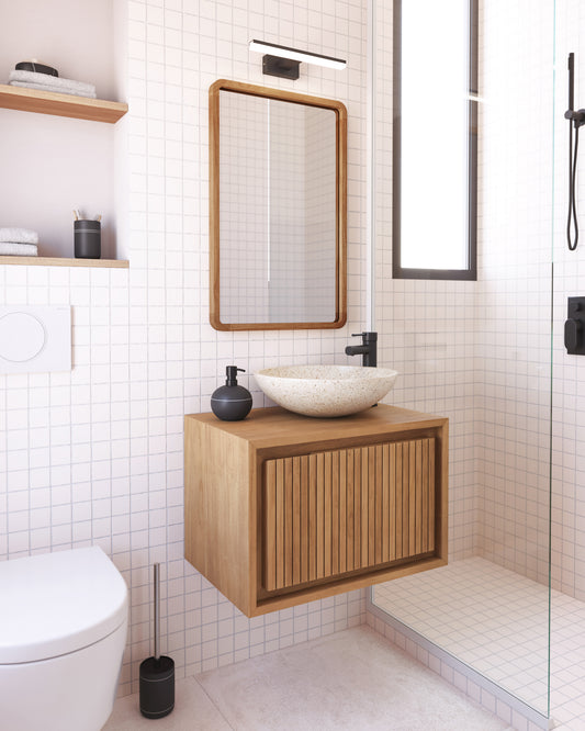 Taciana solid teak bathroom cabinet 60 x 40 cm