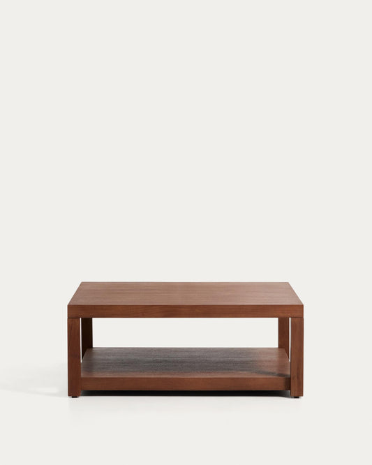 Norani side table in solid acacia wood and acacia veneer 90 x 90 cm