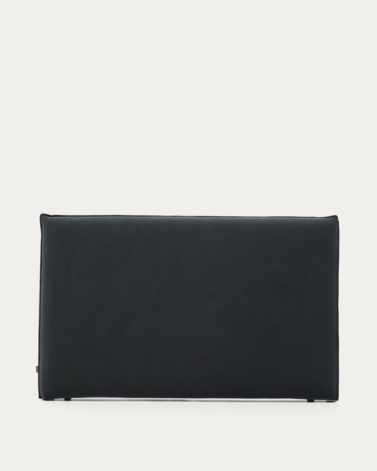 Anthracite grey linen and cotton Jaira headboard with removable cover for a 180 cm FSC Mix Credit bed