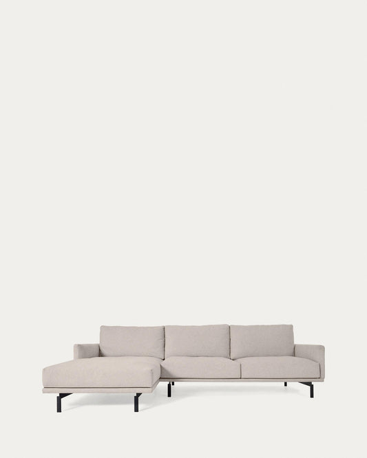 Galene 3 seater sofa with left-hand chaise longue in beige, 254 cm FSC Mix Credit