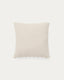 Mascarell white cotton and polyester cushion cover 50 x 50 cm