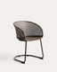 Tenaro brown plastic outdoor chair with steel structure