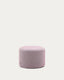 Kaeli purple footrest with removable cover Ø60cm
