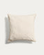 Luadia cotton cushion cover with ecru pleated detail 50 x 50cm