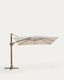 Noli beige cantilever parasol with taupe aluminium structure 300 x 300cm