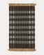 Rug Barani in synthetic fibers brown and black 60 x 90 cm