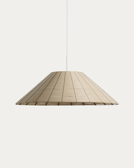 Saranella lampshade for outdoor ceiling lamp in light grey synthetic rattan Ø 70cm