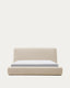 Martina bed with ecru bouclé removable cover for 160 x 200 cm mattress FSC Mix Credit