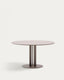 Sedalis round outdoor table in steel with taupe aluminium top Ø120cm