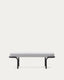 Compo bench in grey and black metal structure, 130 cm