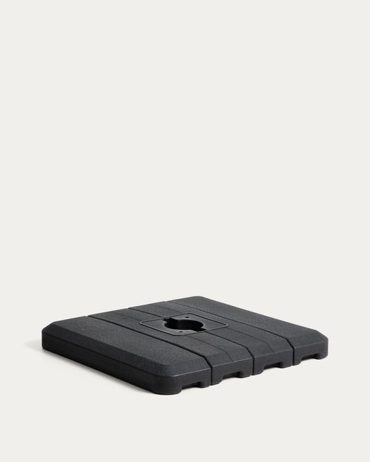 Alfaz cantilever parasol base in black plastic 98 x 98 cm