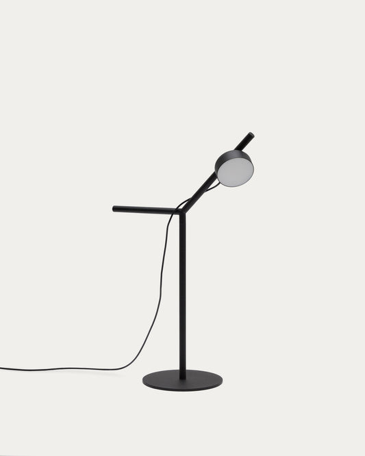 Orey black metal table lamp with multi-position spotlight