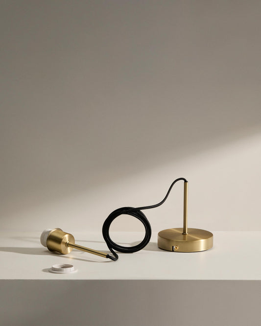 Fulvia ceiling lamp fixtures in metal with a gold finish 150 cm