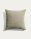 Nerel green cotton and linen jacquard cushion cover 50 x 50cm