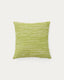 Niera green striped cotton jacquard cushion cover 45 x 45cm