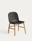Alipa chair in FSC 100% solid acacia wood and dark grey rope cord