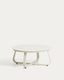 Tamaris ecru aluminium outdoor coffee table Ø80cm