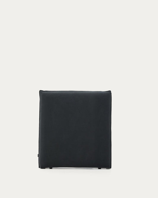 Anthracite grey linen and cotton Jaira headboard with removable cover for a 90 cm FSC Mix Credit bed