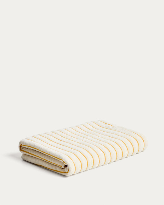 Dorane 100% cotton towel with yellow stripes 100 x 150cm