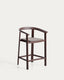 Erice stool in aluminium and brown rope cord 65cm