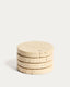 Zera set of 4 beige marble coasters