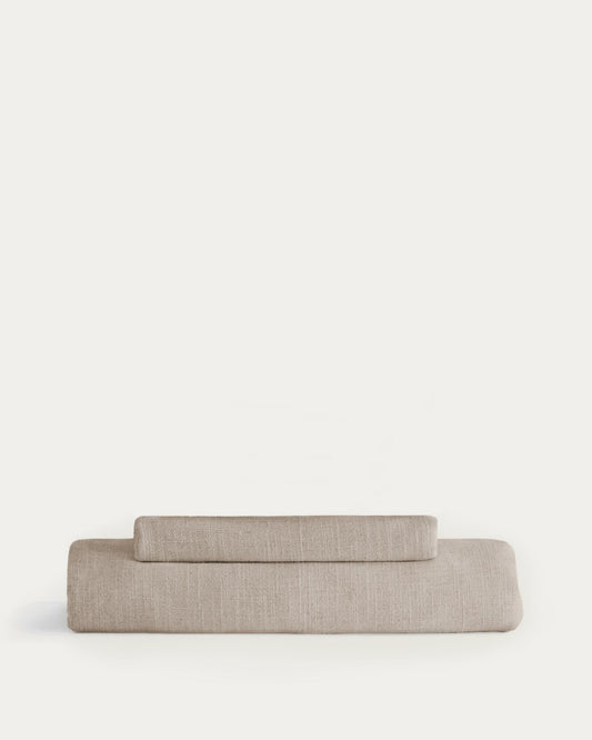 Anarela linen pouffe cover, 80 x 80 cm