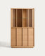 Onix display cabinet in solid oak and oak veneer, natural tone finish, 100 x 170 cm FSC Mix Credit