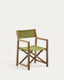Vilara green outdoor folding chair made of FSC 100% solid acacia wood