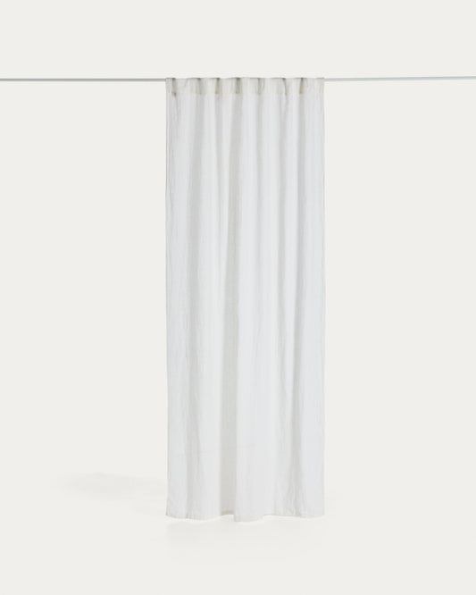 Nolira ecru linen blend curtain 140 x 270 cm