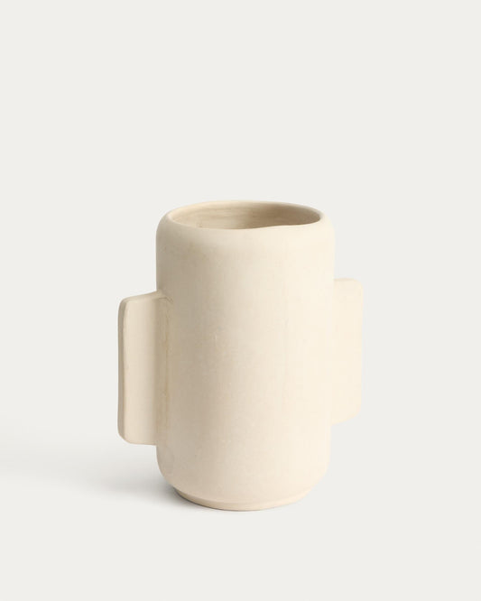 Mireni papier-mâché vase beige 38 cm