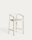 Erice stool in aluminium and ecru rope cord 65cm